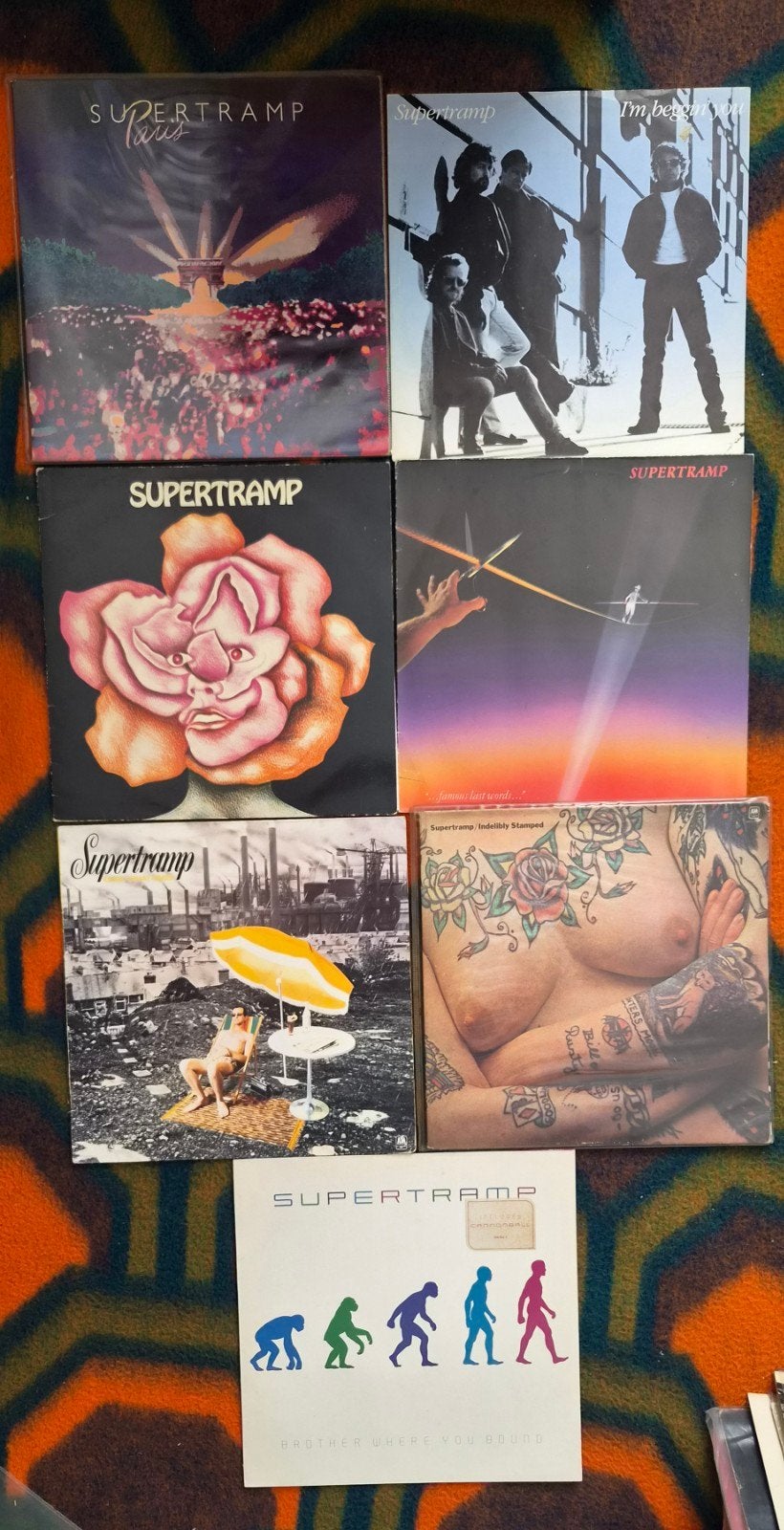 Supertramp LP collectie - 7 albums, Cd's en Dvd's, LP, Gebruikt, Pop, Originele persing