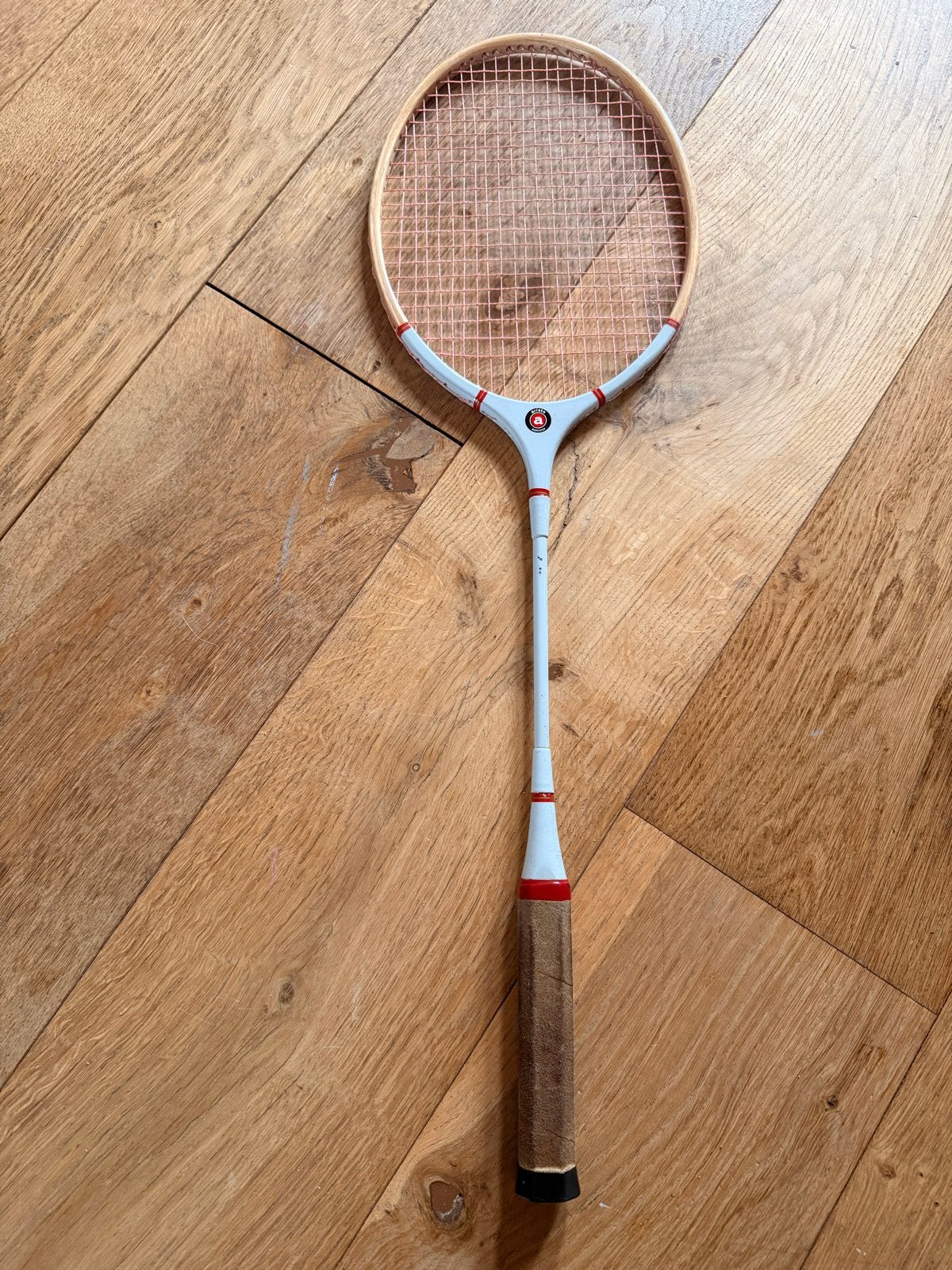 Vintage Aristo Red Seal Badminton Racket met Houten Pers, Ophalen of Verzenden, Gebruikt, Racket(s)