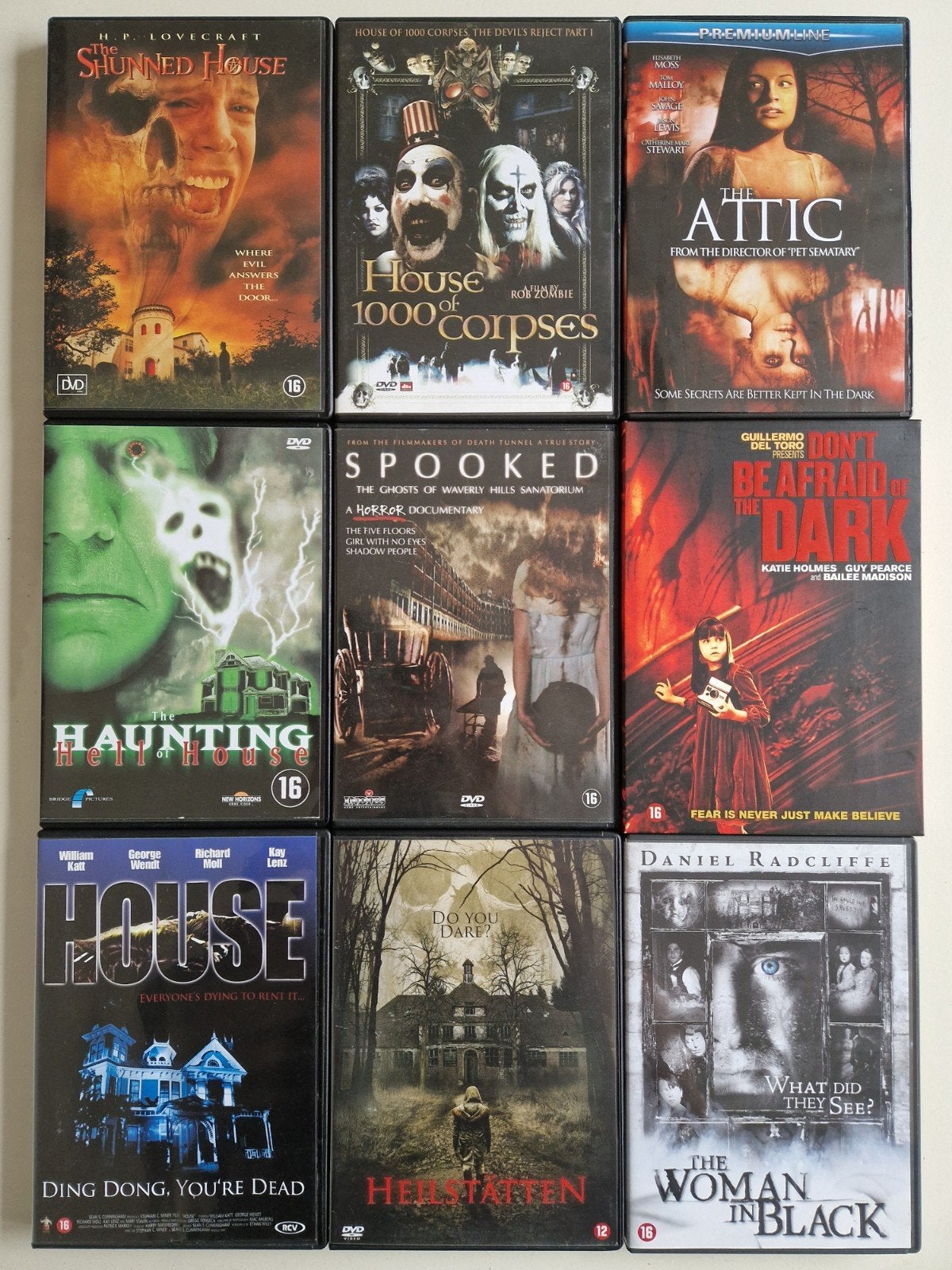 Spookhuis DVD Pakket, Cd's en Dvd's, Dvd's | Horror, Vanaf 16 jaar, Verzenden, Gebruikt