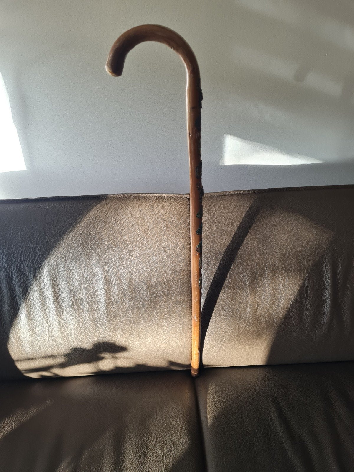 Wandelstok lichtbruin, Ophalen of Verzenden