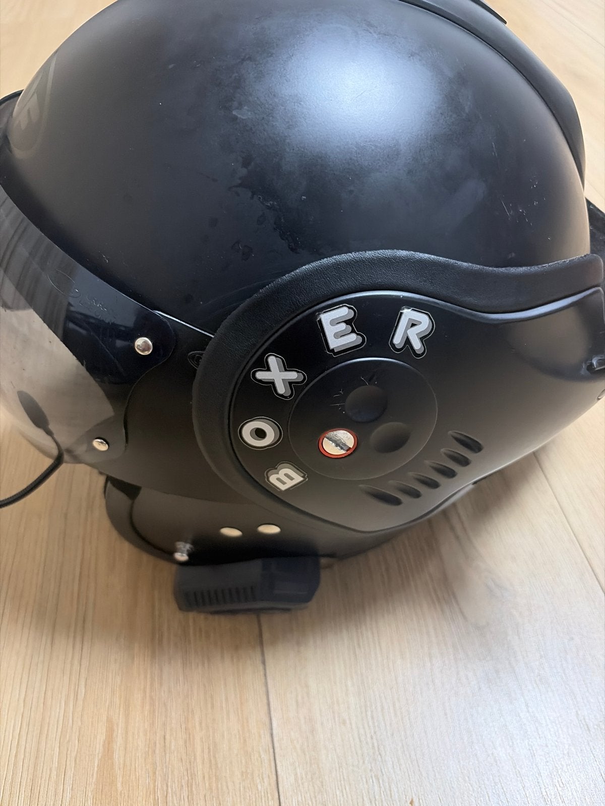 Bijna nieuwe Boxer helm maat L met motorhelm headset, Systeemhelm, Heren, L, Tweedehands