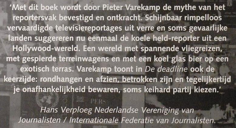 De deadline - Pieter Varekamp (1998), Verzenden, Zo goed als nieuw, Overige