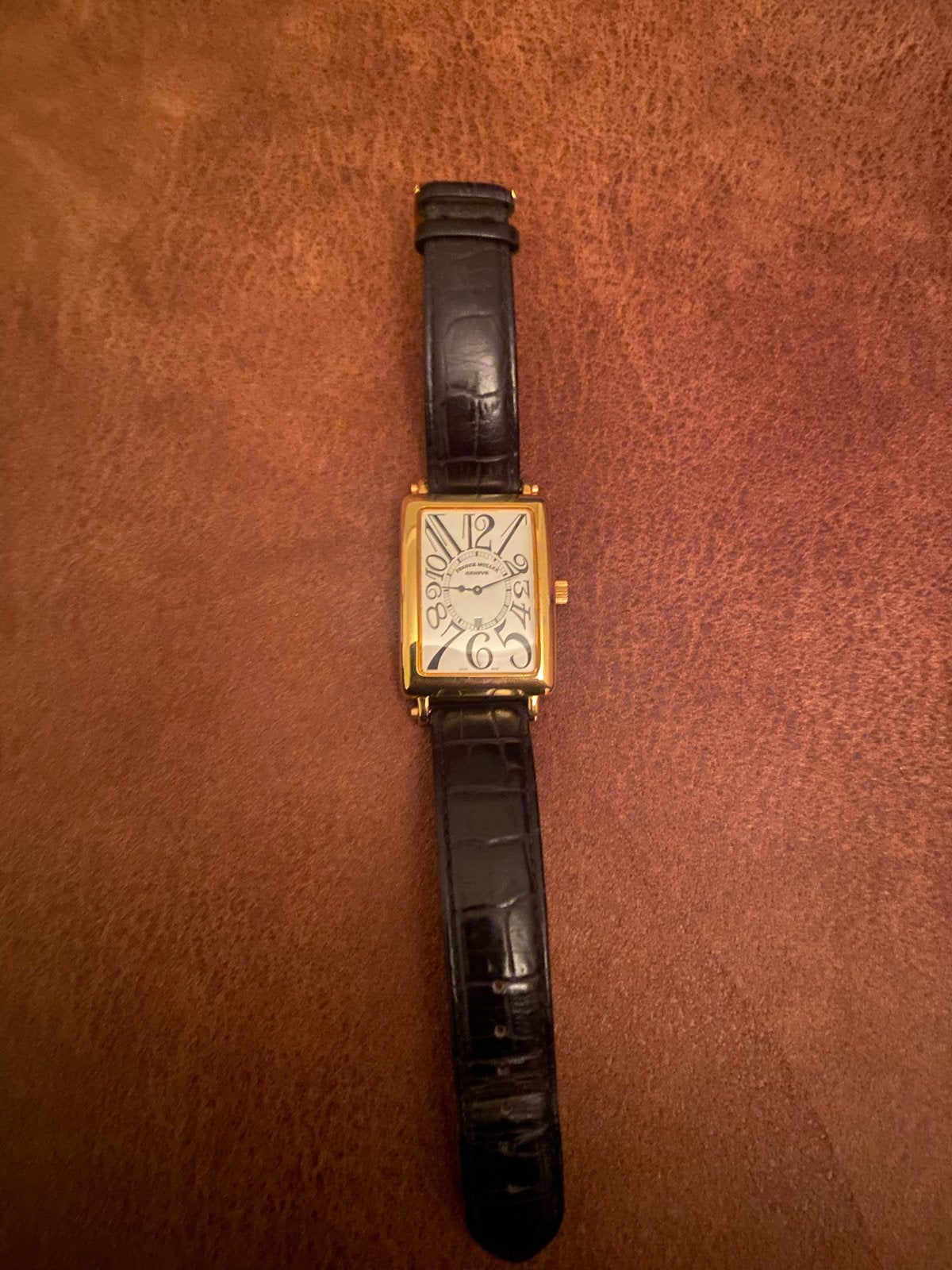 Franck Muller Conquistador SC Polshorloge Goudkleurig, Sieraden, Tassen en Uiterlijk, Overige merken, Overige materialen, Leer