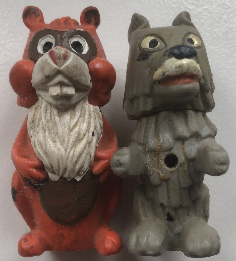 2 POPPETJES FABELTJESKRANT - 1968 BOR DE WOLF EN MYRA, Verzamelen, Ophalen of Verzenden, Zo goed als nieuw, Actiefiguur of Pop