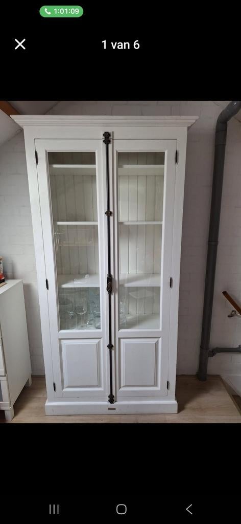 Vitrine kast met banjonet sluiting, Huis en Inrichting, Kasten | Vitrinekasten, Ophalen, 25 tot 50 cm, 50 tot 100 cm