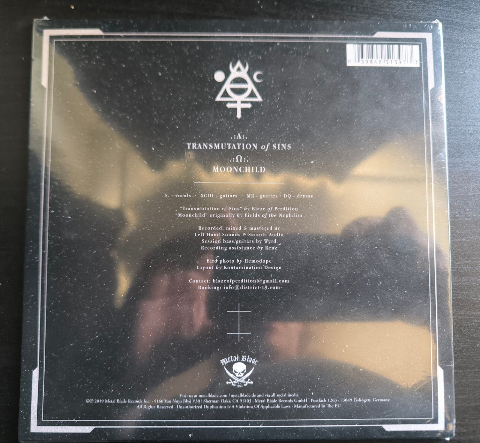 Blaze Of Perdition – Transmutation Of Sins (limited 7 inch), 7 inch, EP, Ophalen of Verzenden, EP