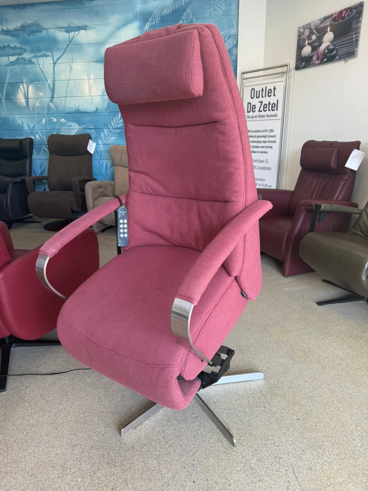 Prominent sta op stoel relax fauteuil gratis bezorging, Ophalen of Verzenden, Zo goed als nieuw, 50 tot 75 cm, Ruim 100 tweedehands fauteuils met garantie