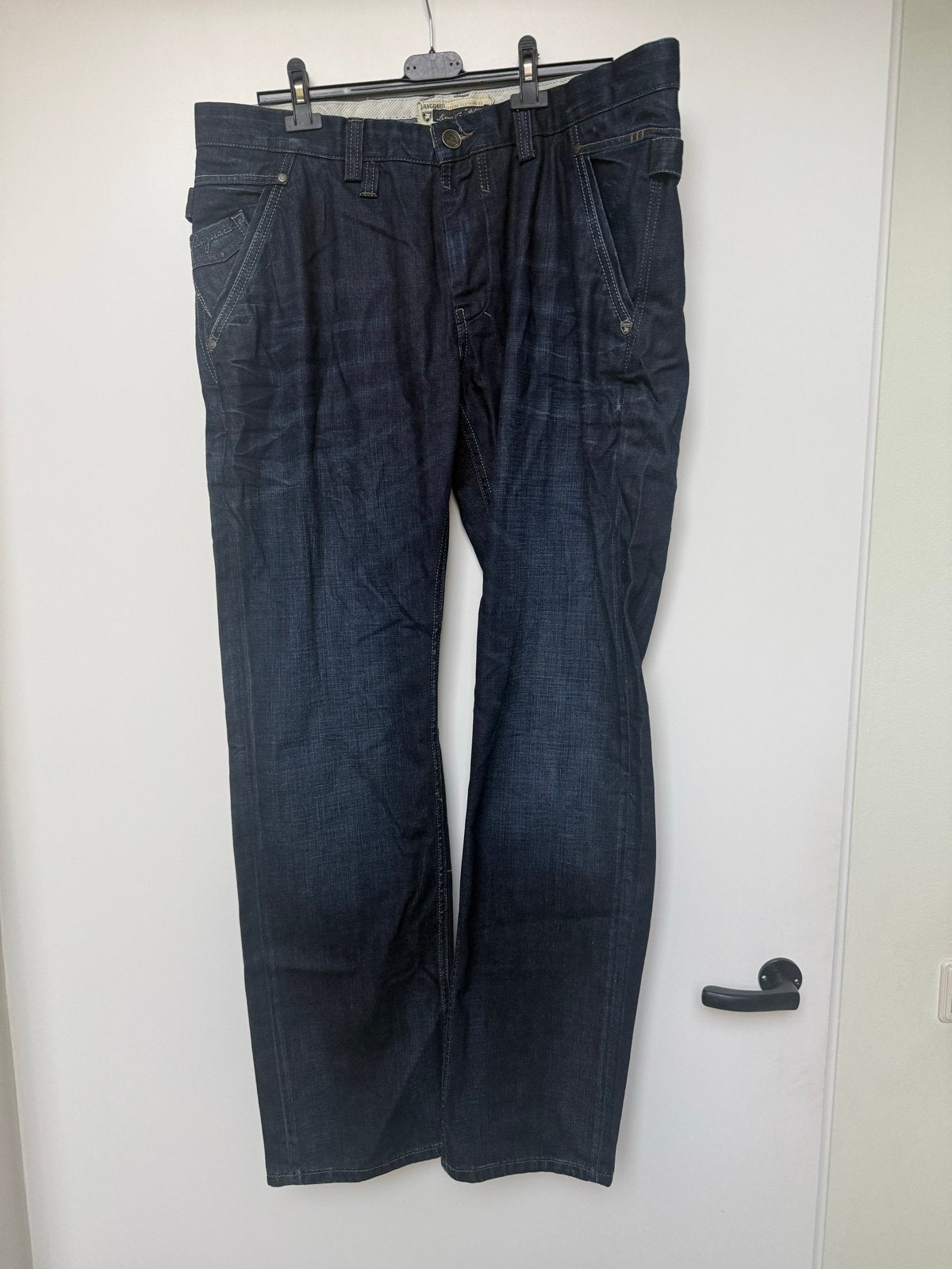 Vanguard Jeans - Donkerblauw - W34, Kleding | Heren, Spijkerbroeken en Jeans, Ophalen of Verzenden, Gedragen, Blauw, Overige jeansmaten