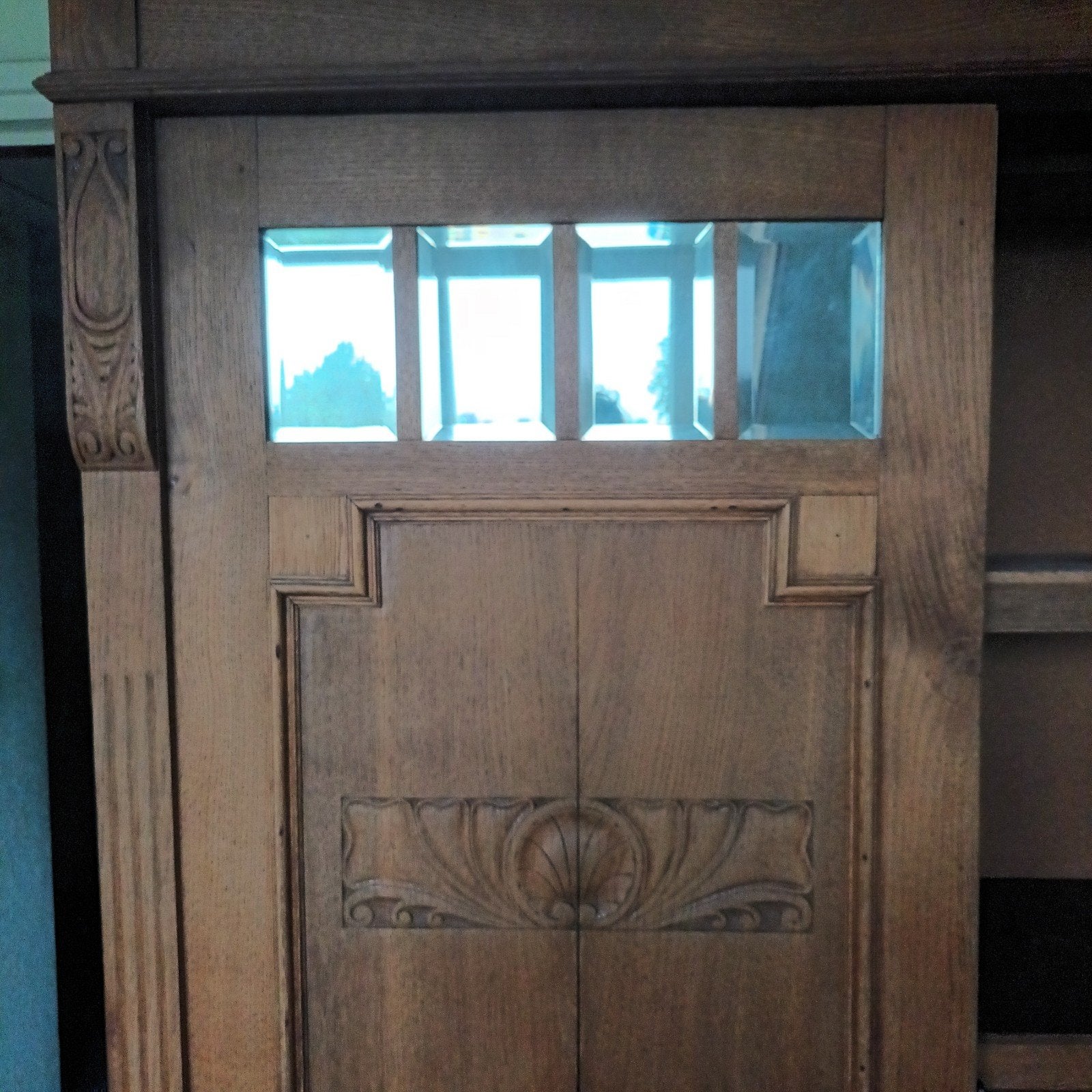 eiken kledingkast, Ophalen, Gebruikt, 200 cm of meer, Eikenhout