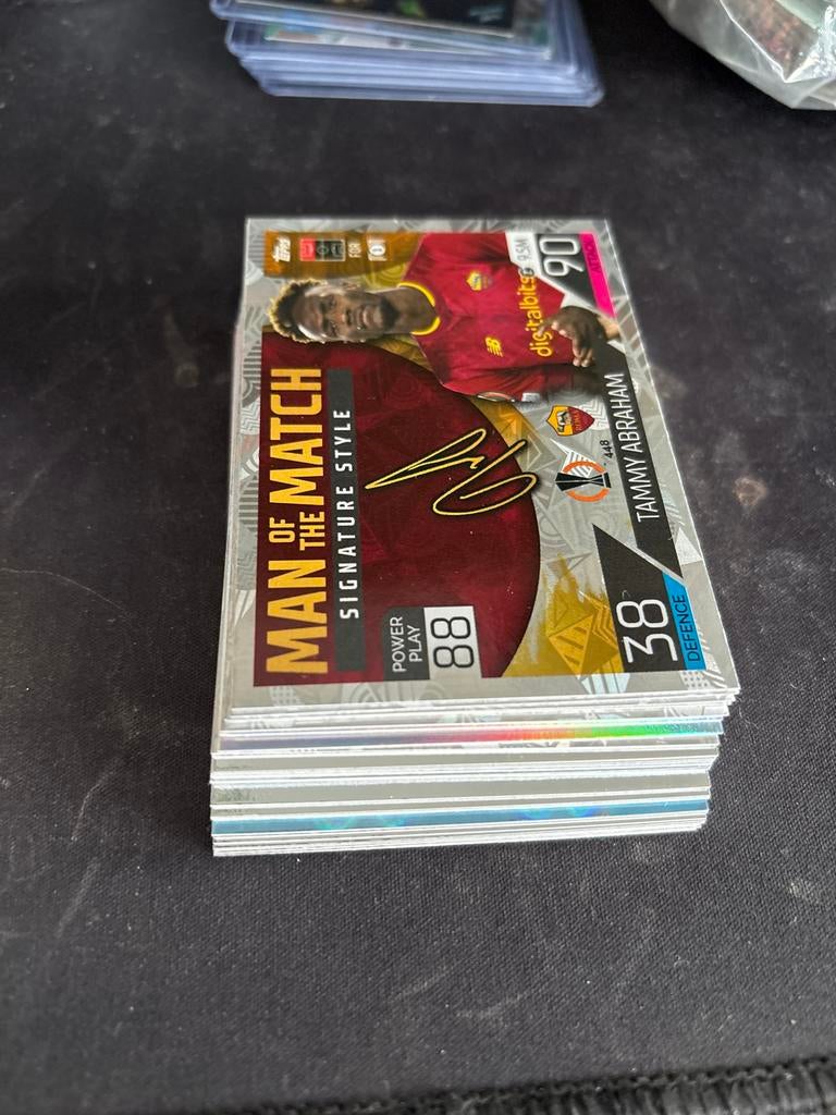 36 Topps Match Attax kaarten, incl. 5 Signature Style, Ophalen of Verzenden, Zo goed als nieuw, Meerdere plaatjes