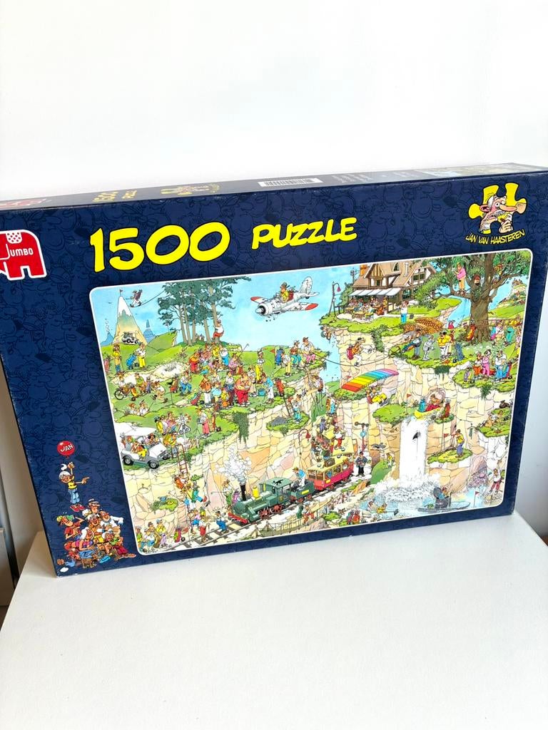 Prachtige Jan van Haasteren ‘De golfbaan’ puzzel., Ophalen of Verzenden, 500 t/m 1500 stukjes, Zo goed als nieuw