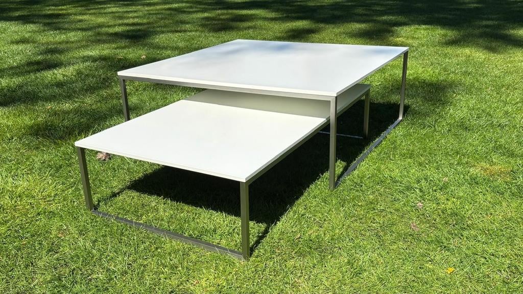 Bo Concept Lugo tafelset wit - 2 tafels, zo goed als nieuw, Huis en Inrichting, Verzenden