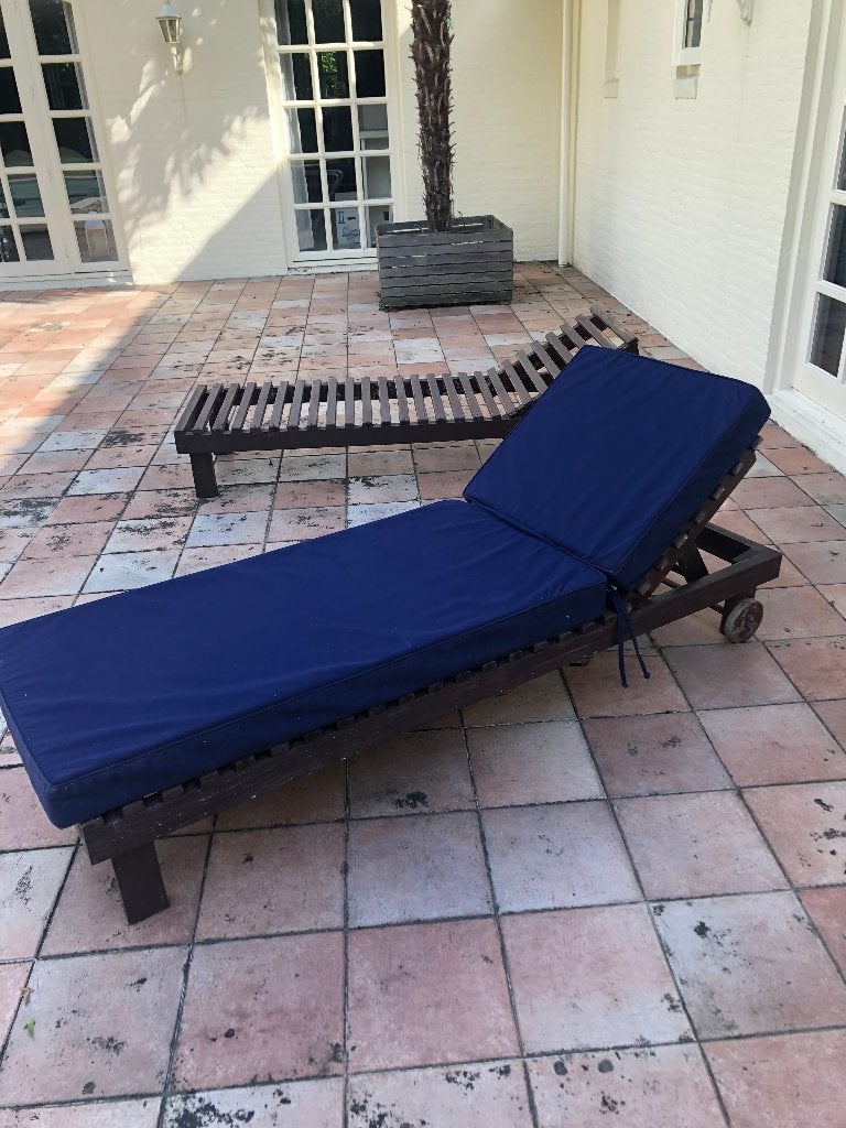 tuin stoel ligstoel, Tuin en Terras, Ophalen of Verzenden, Gebruikt, Hout, Verstelbaar
