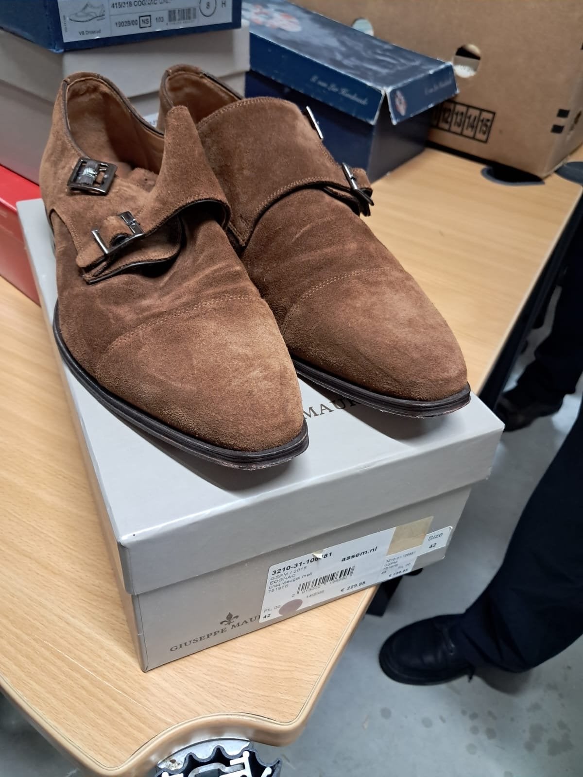 Giuseppe Maurizio Gespschoenen - Bruin Suède - Maat 42, Ophalen, Gedragen, Bruin, Gespschoenen