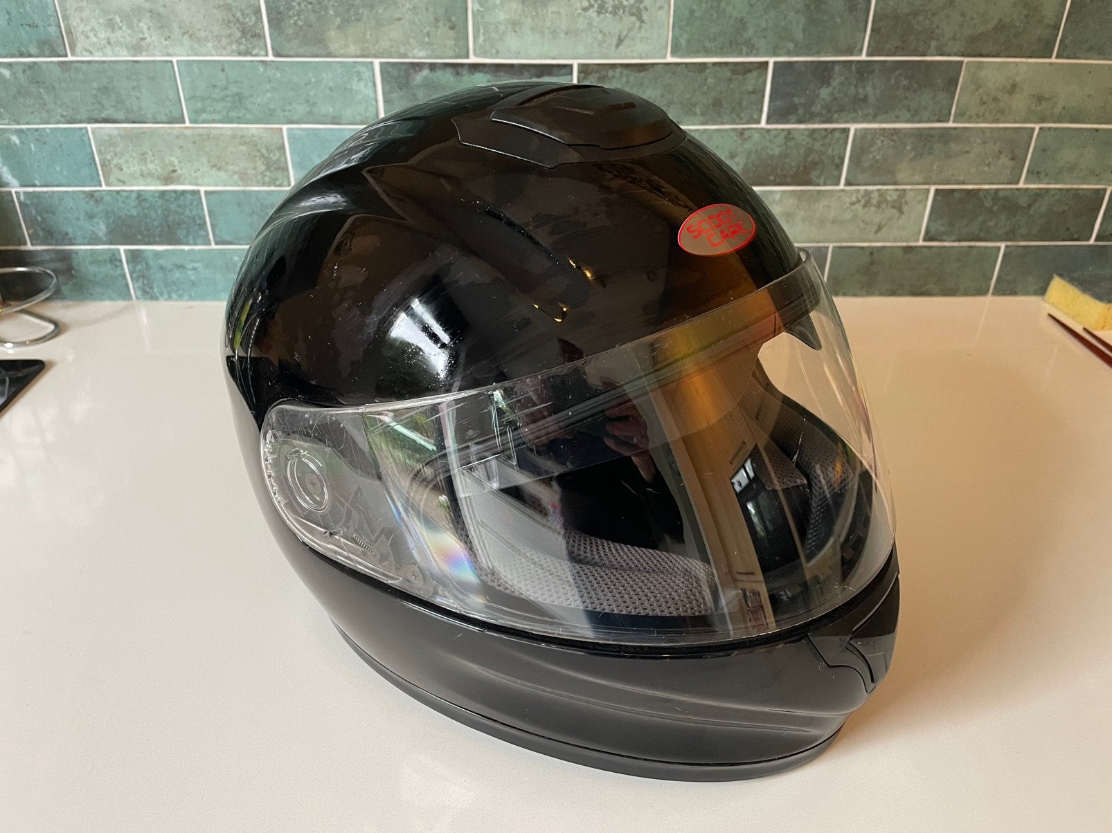 Scootcare integraalhelm (bromfiets) maat XL 61cm, Ophalen, Gebruikt, Extra large of groter
