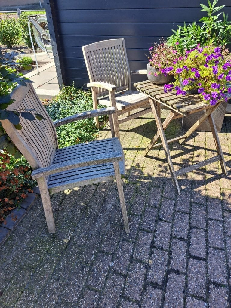 Tuinsets teakhout, Gebruikt, Teakhout, Tuinset, Ophalen