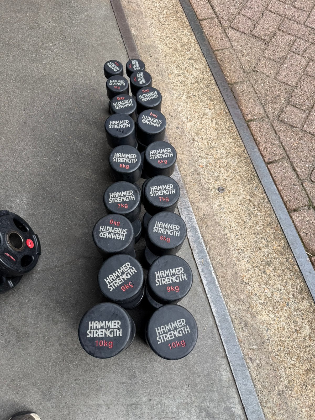 Hammer Strenght Vaste Dumbells 2kg t/m 10kg, Ophalen, Gebruikt, Dumbbell