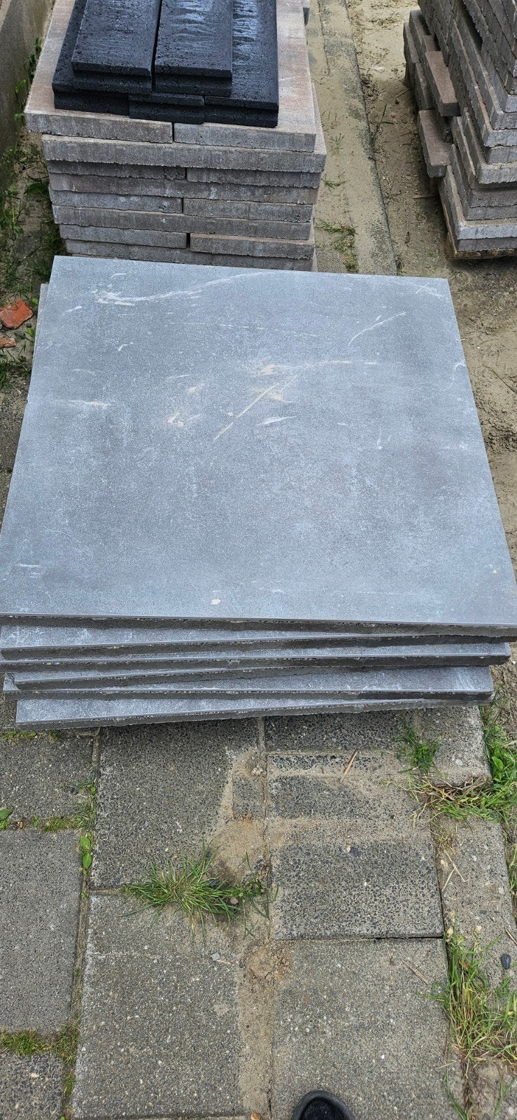 7 stuks terrastegels, grijs, 80x80 cm, Tuin en Terras, Ophalen, Nieuw, Keramiek, Terrastegels
