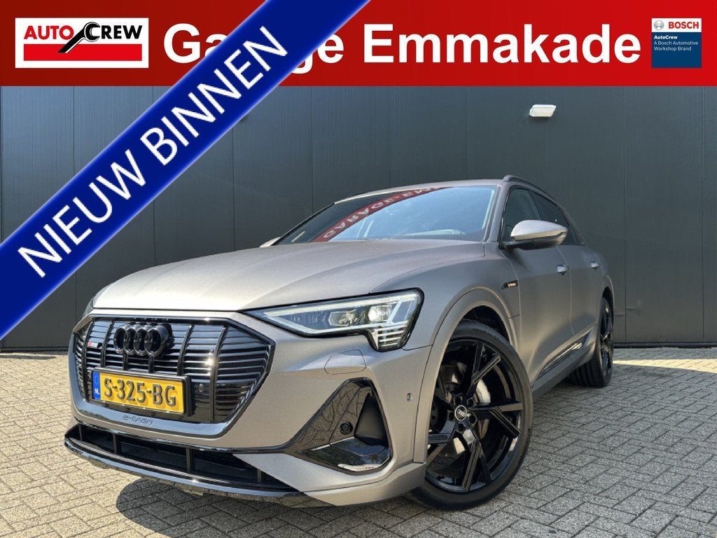 Audi e-tron 55 quattro S edition 95 kWh | SOH 96.3%, Auto's, Audi, Automaat, Zwart, Leder en Stof, Origineel Nederlands