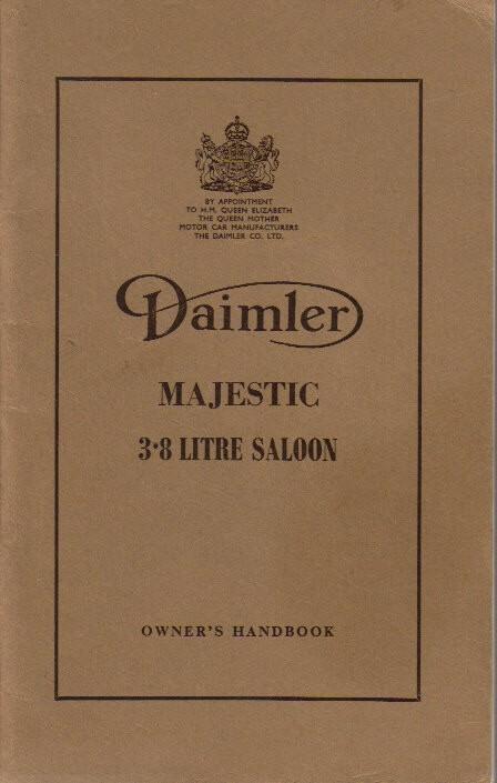 Daimler Majestic 3.8 L handbook 1960 (A1018), Ophalen of Verzenden