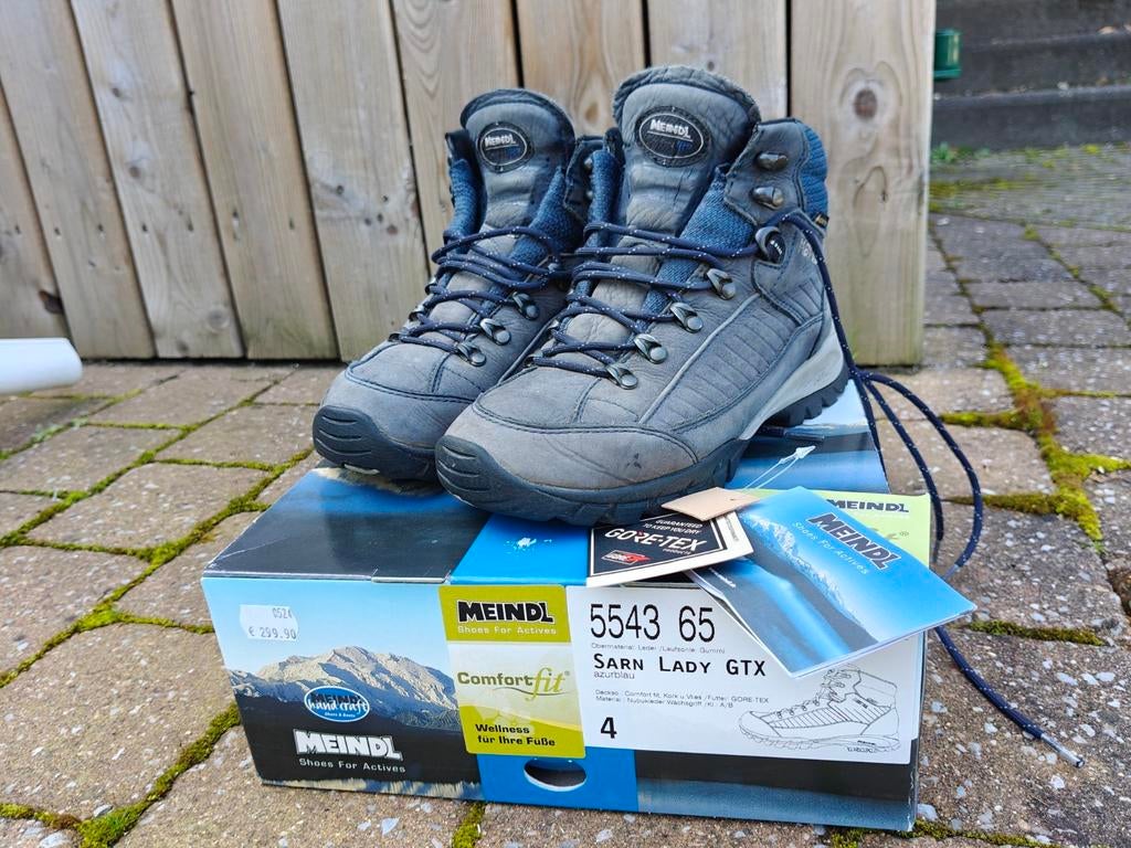 Meindl Sarn Lady GTX maat 37 (4) Blauw, Ophalen of Verzenden, Zo goed als nieuw, Schoenen