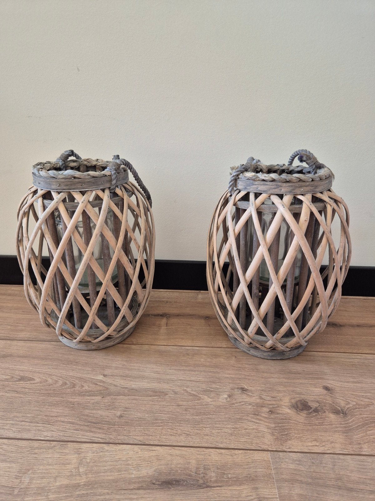 Mooie windlichten, Hout, Ophalen of Verzenden, Grijs, Landelijk