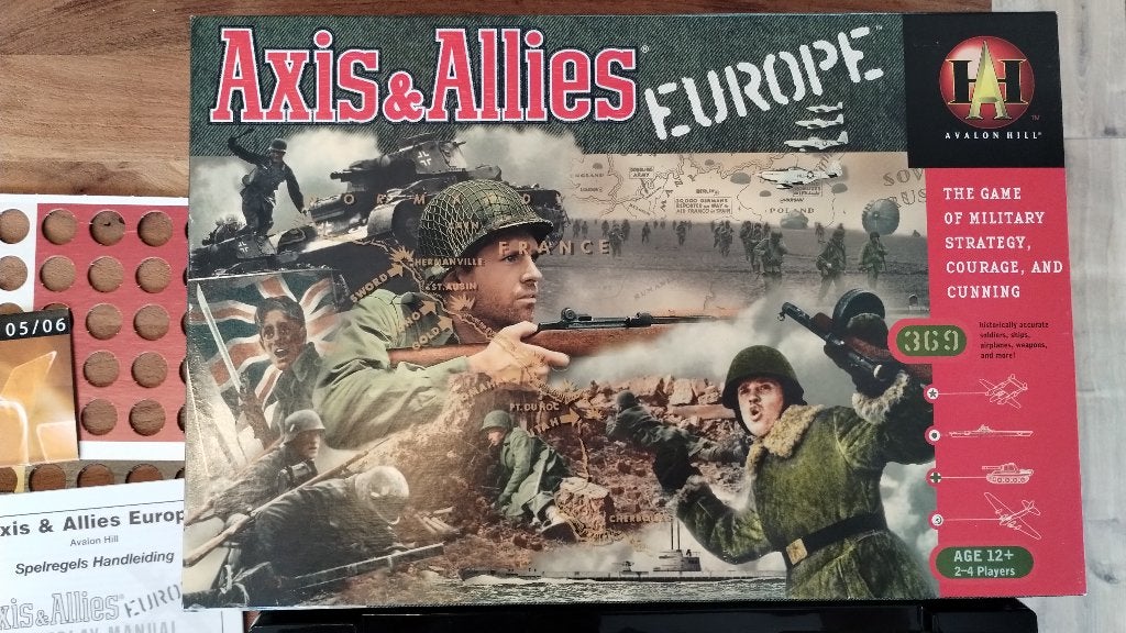 Axis & Allies Europe Bordspel - Strategisch Oorlogsspel, Hobby en Vrije tijd, Gezelschapsspellen | Bordspellen, Drie of vier spelers