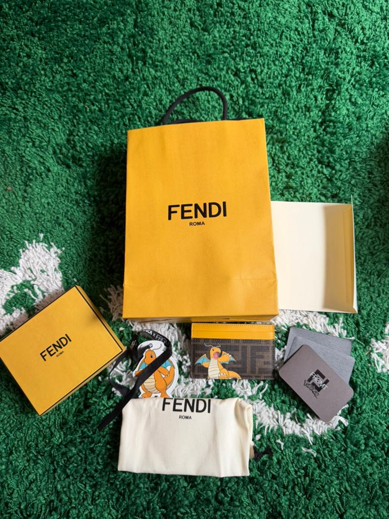 Fendi x FRGMNT x Pokemon FF Fabric Cardholder, Overige merken, Bruin, Nieuw, Ophalen of Verzenden