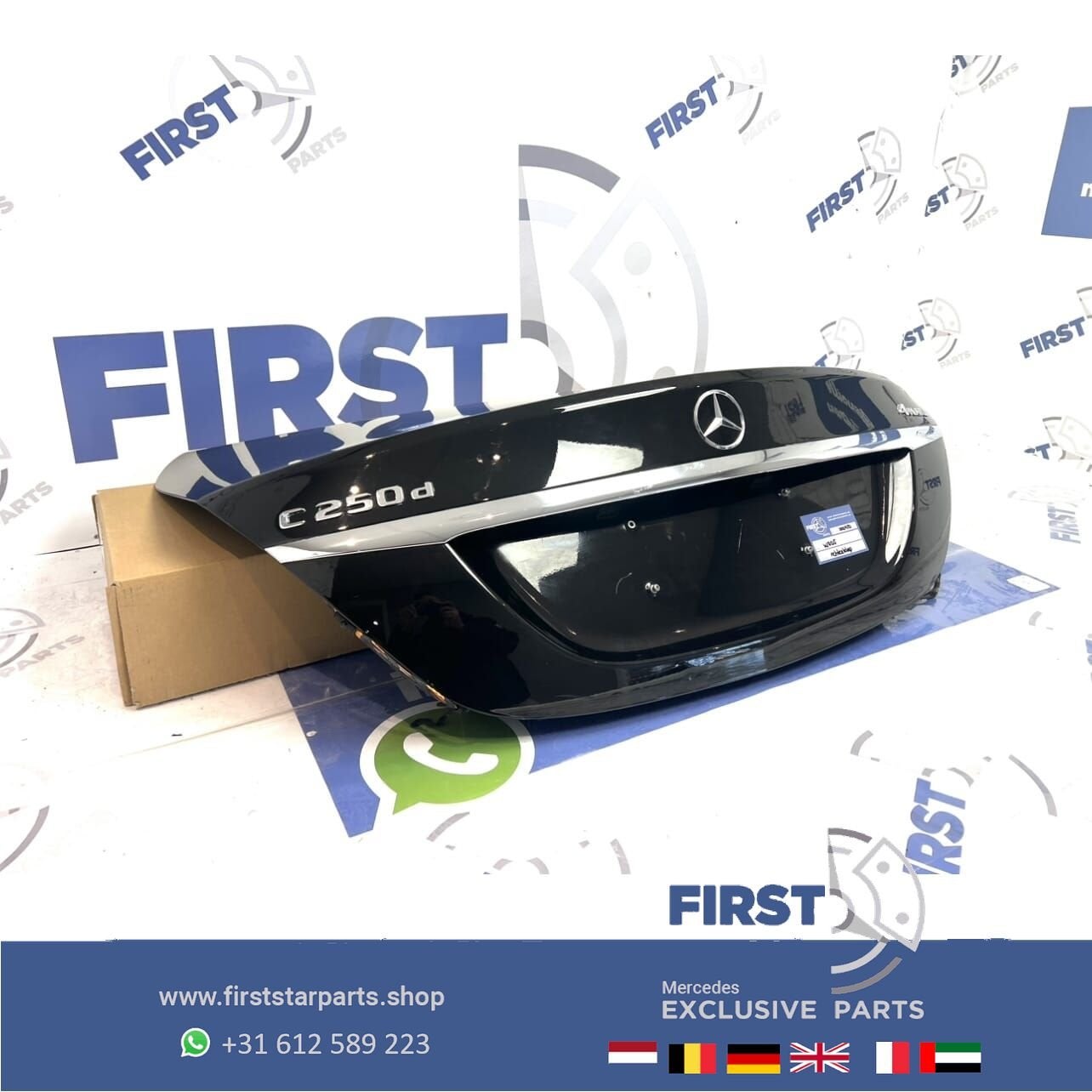 W205 C KLASSE KOFFERKLEP COMPLEET origineel Mercedes CKlasse, Gebruikt, Ophalen of Verzenden, Achter, -