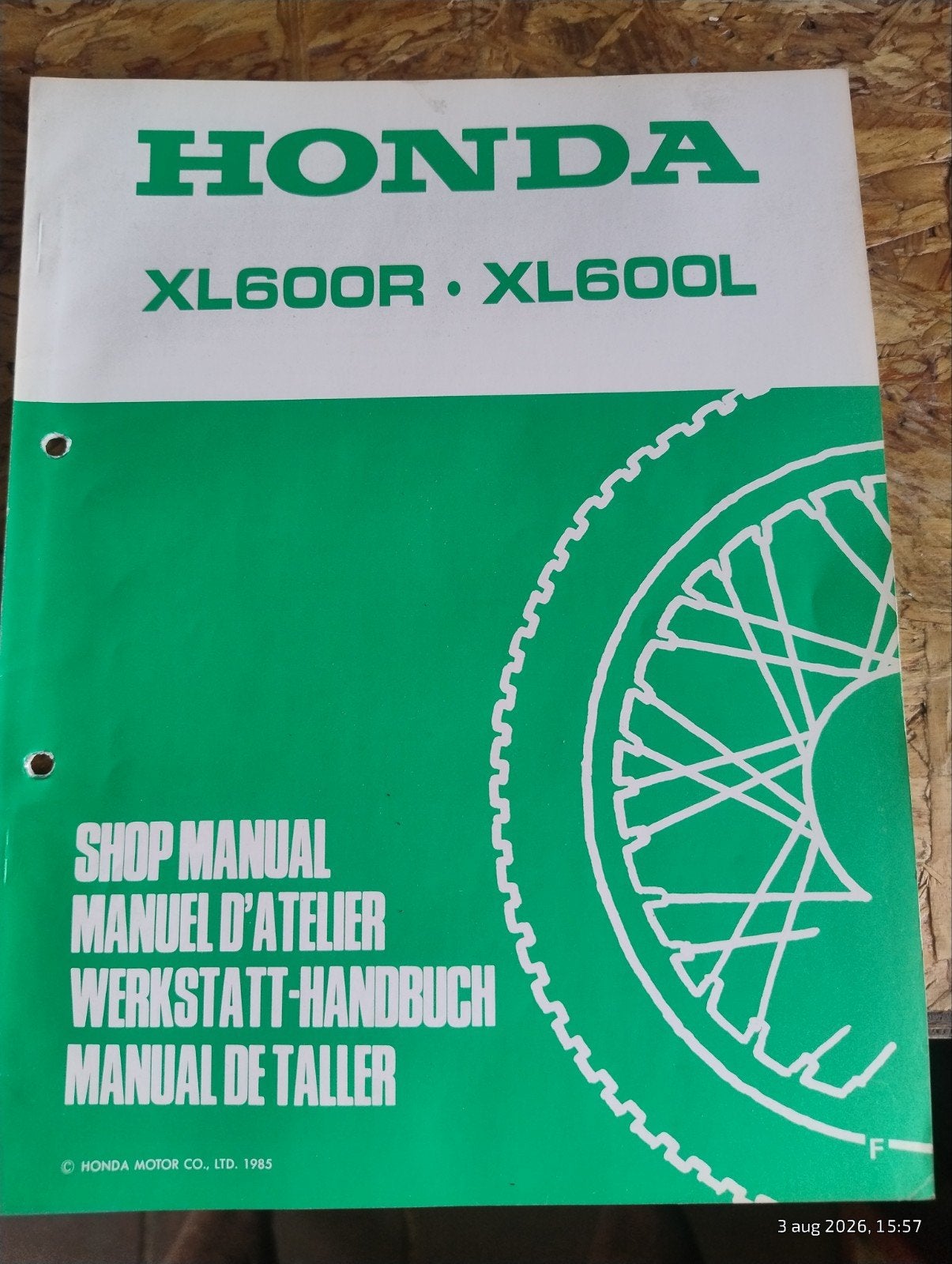 Honda XL600R XL600L 1985  addendum Werkplaatshandboekje, Verzenden, Gelezen, Honda