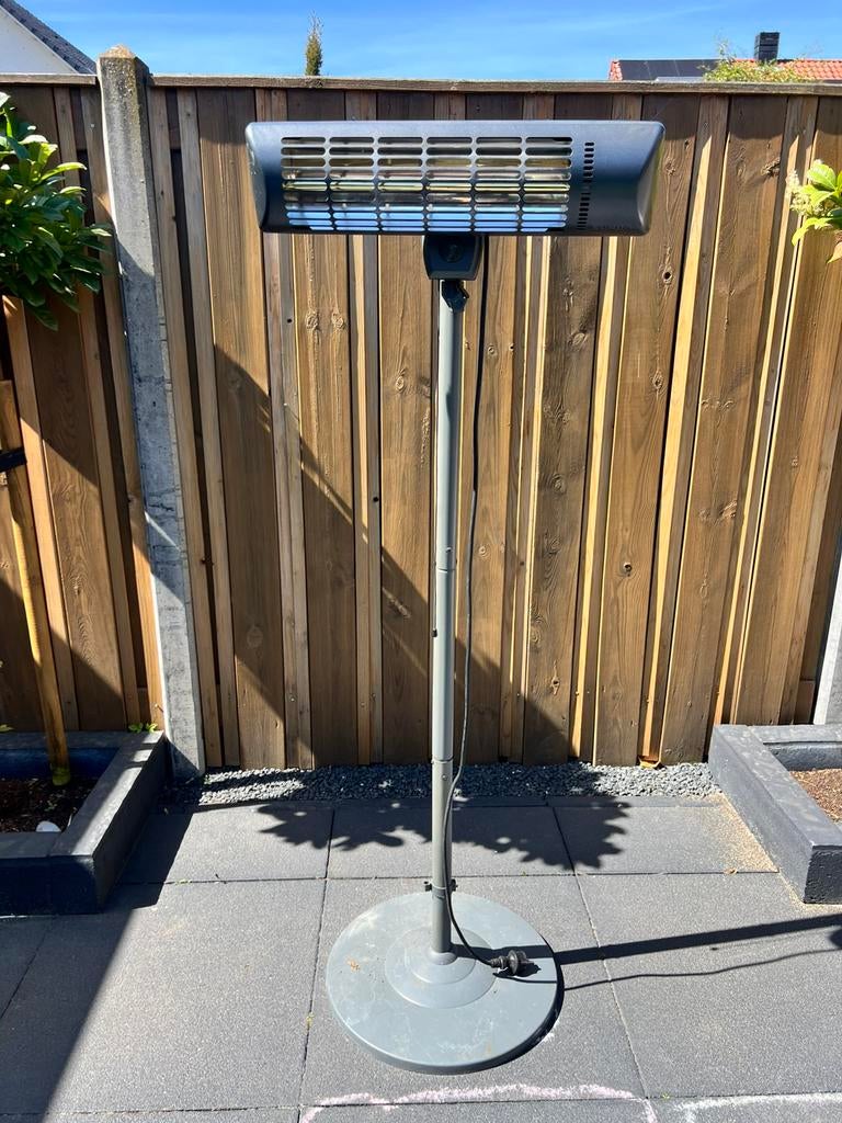 Eurom Terrasverwarmer 1800S Staand - 1800W - Zilver, Draaibaar, Gebruikt, Vloer, Ophalen