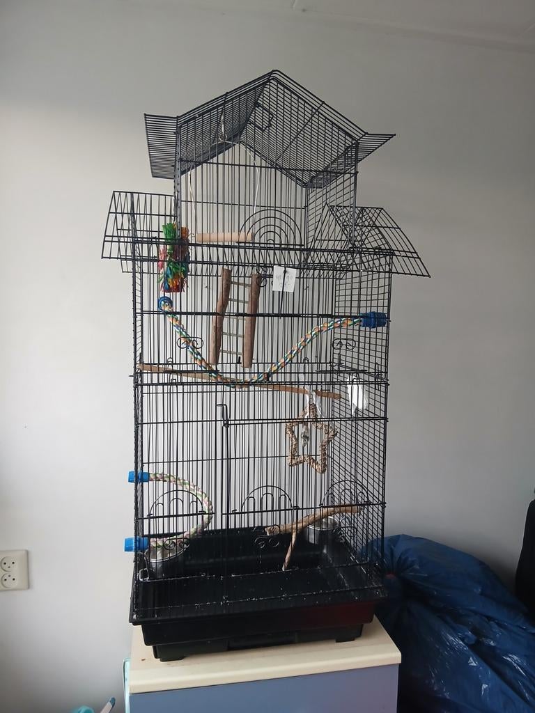 Hele mooie zwarte vogel kooi nr 890, Dieren en Toebehoren, Ophalen, Zo goed als nieuw, Metaal, Vogelkooi