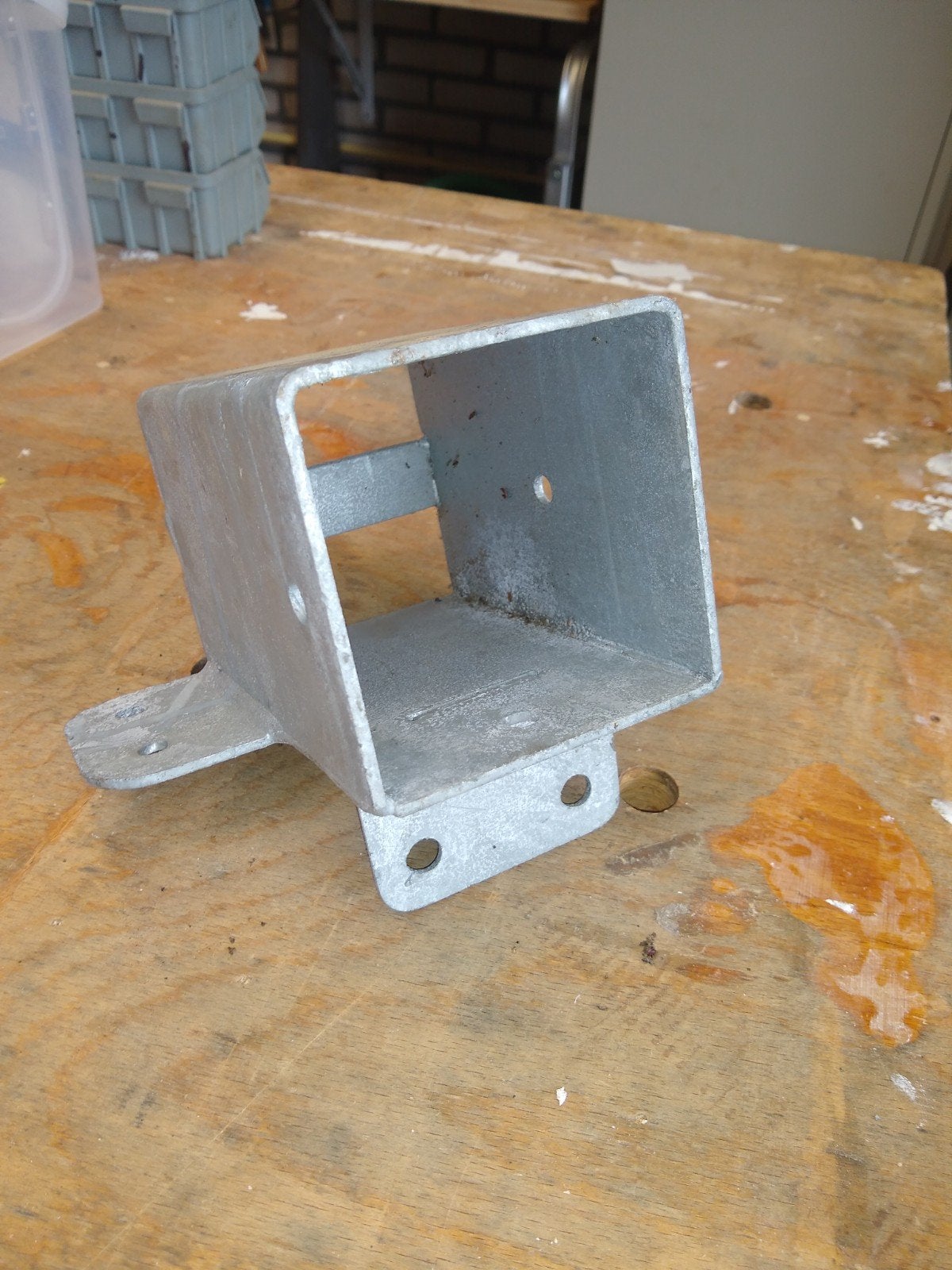 Gegalvaniseerde paalhouder 9x9 cm 14 stuks, Ophalen, Gebruikt, 50 tot 100 mm, Overige typen