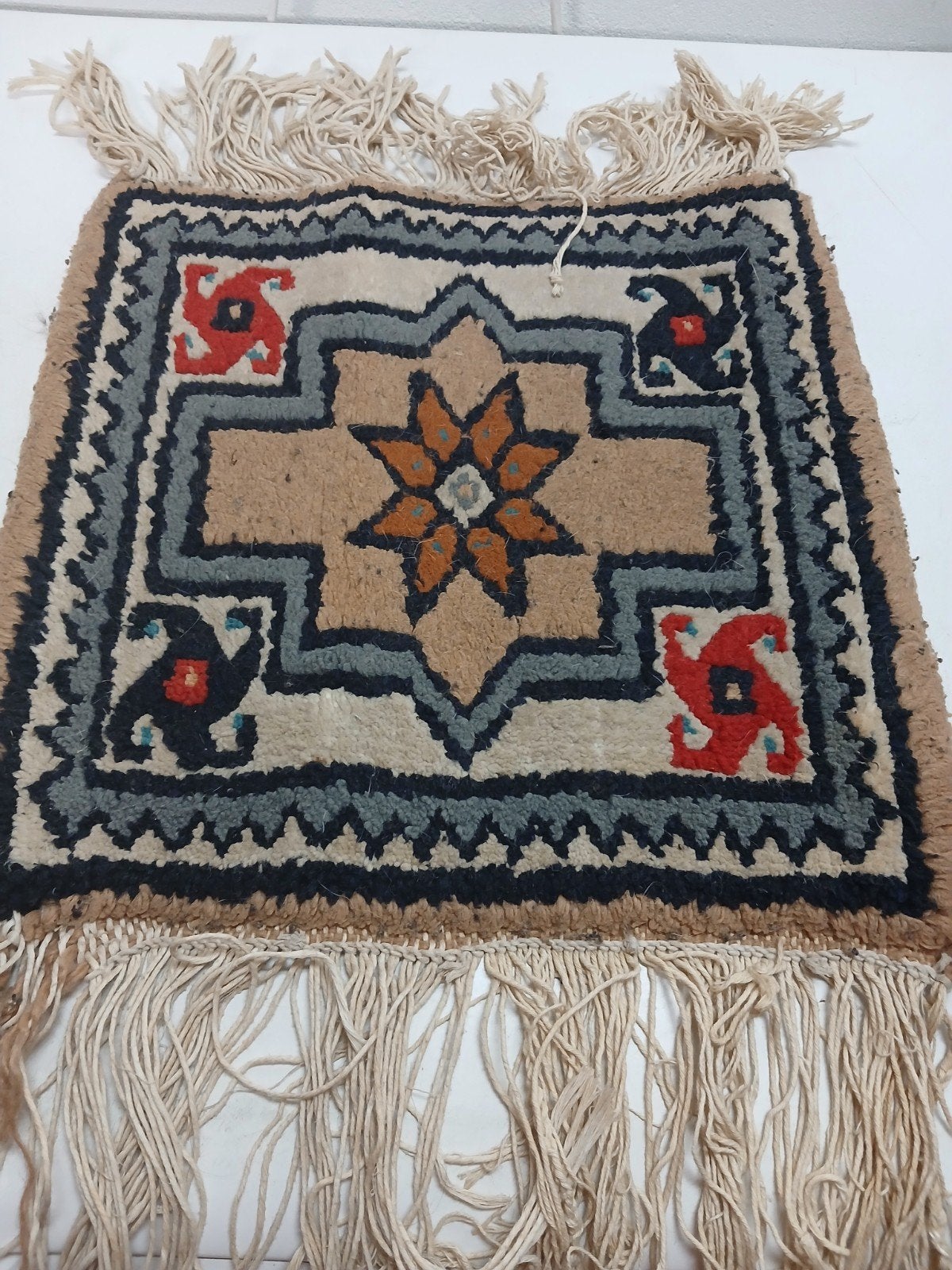 Smyrna kleedje van 40x39cm., Ophalen of Verzenden, Rechthoekig, 50 tot 100 cm, 50 tot 100 cm