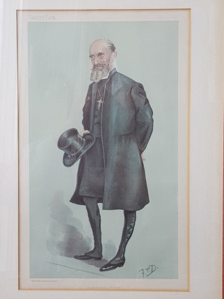 Ecclesiastical antieke ingelijste Vanity Fair litho 42,5 cm., Antiek en Kunst, Met glas, Ophalen of Verzenden, Personages en Fantasiefiguren