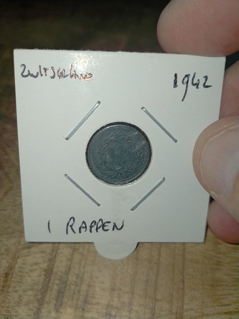 Zwitserland 1 Rappen 1942, Verzenden, Overige landen, Losse munt