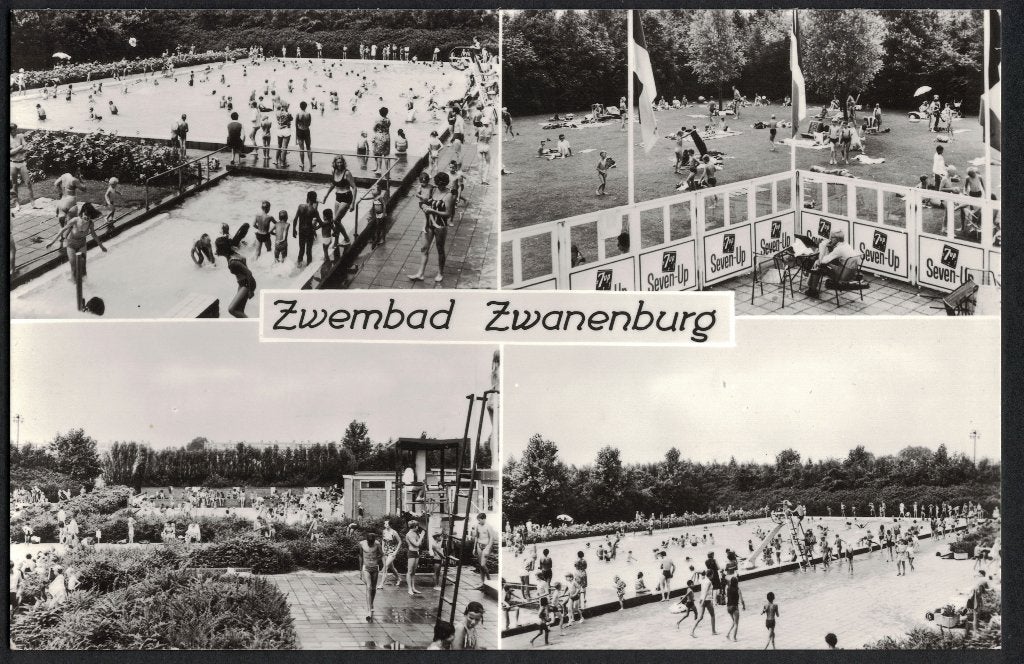 Zwanenburg, Zwembad. 1969., Verzamelen, Ansichtkaarten | Nederland, Ophalen of Verzenden, 1960 tot 1980, Ongelopen, Noord-Holland