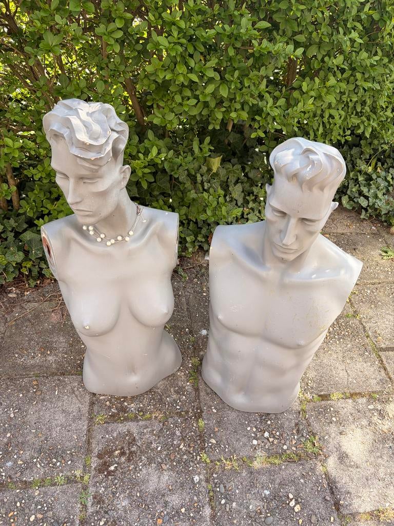 Man en vrouw torso mannequin set, Ophalen, Gebruikt
