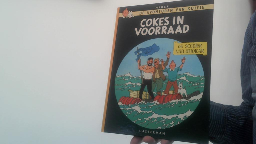 kuifje hardcover dubbel album cokes in voorraad en de scep, Eén stripboek, Verzenden, Zo goed als nieuw