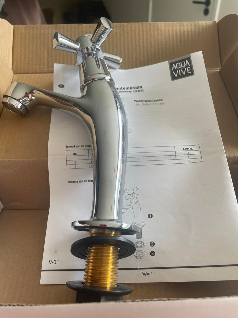 Aqua Vive Fonteinkraan Loire Chroom - Nieuw in doos, Ophalen, Zo goed als nieuw, Overige merken