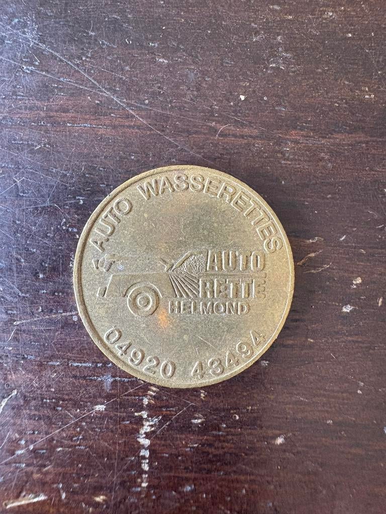 Koperen munt van autorette Helmond, Postzegels en Munten, Penningen en Medailles, Ophalen of Verzenden, Overige materialen, Nederland