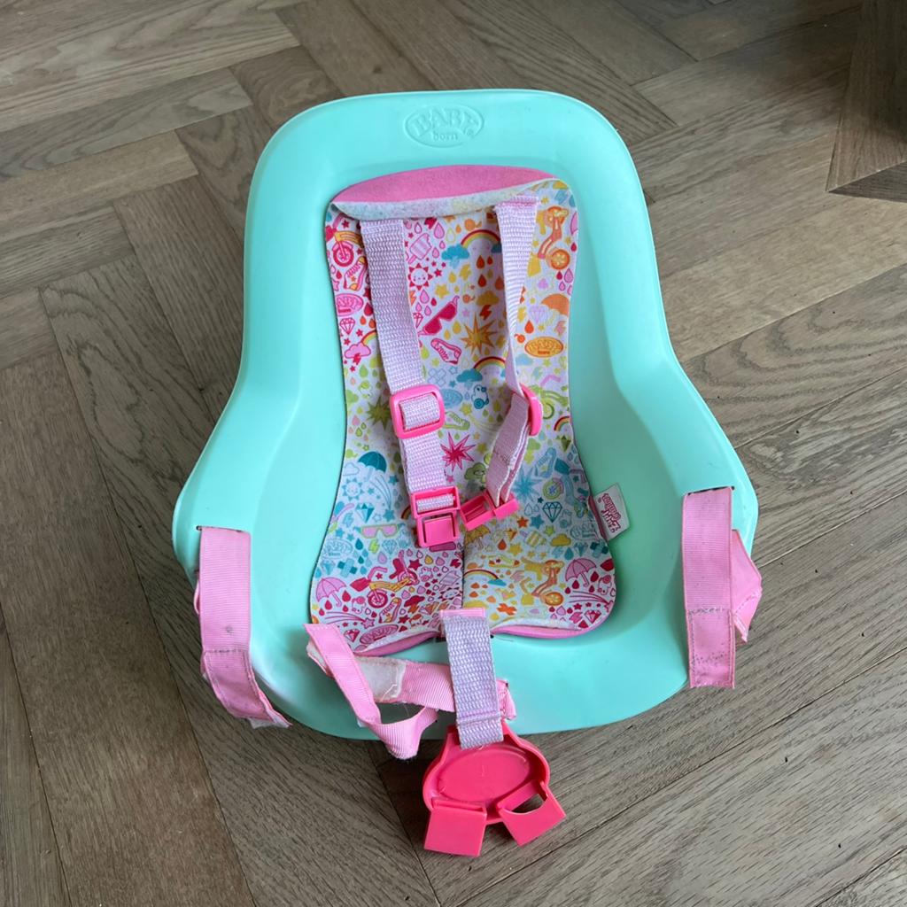 Baby Born fietsstoeltje (Play & Fun), Kinderen en Baby's, Speelgoed | Poppen, Gebruikt, Overige typen, Ophalen of Verzenden