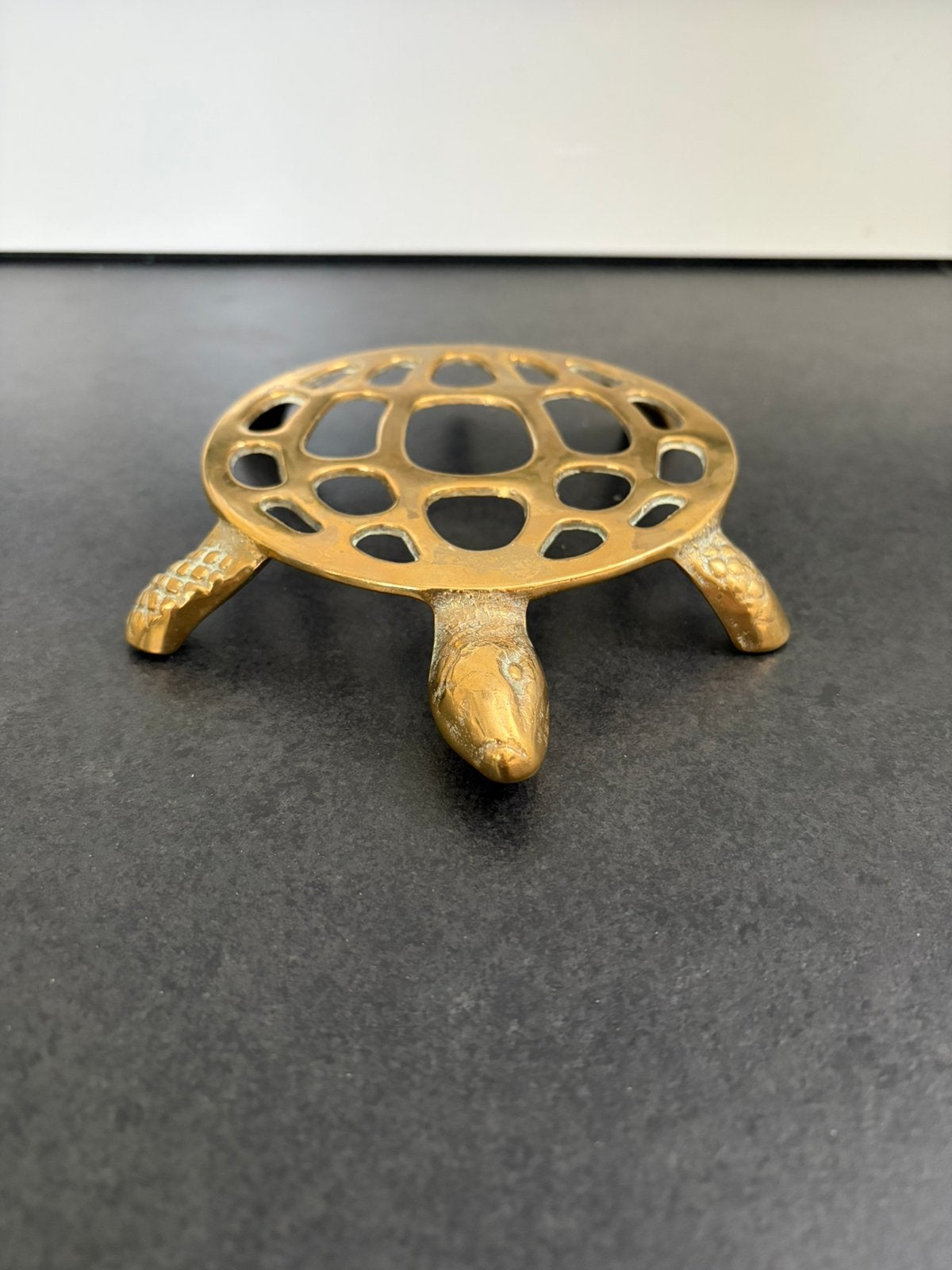 Messing schildpad onderzetter, Ophalen of Verzenden, Gebruikt