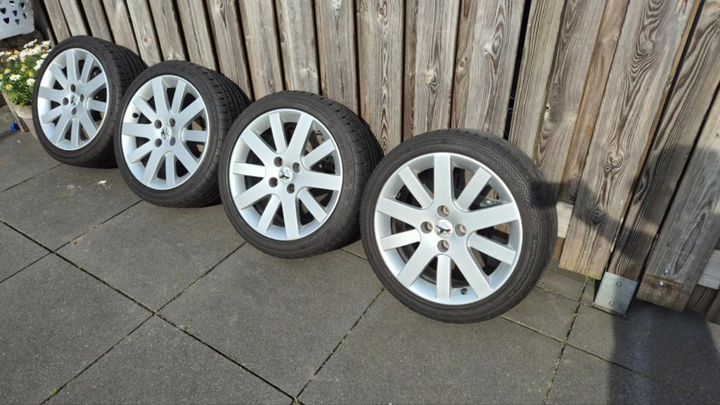 Peugeot Hockenheim 17 inch velgen, Auto-onderdelen, Banden en Velgen, Ophalen, Gebruikt, Velg(en), 17 inch