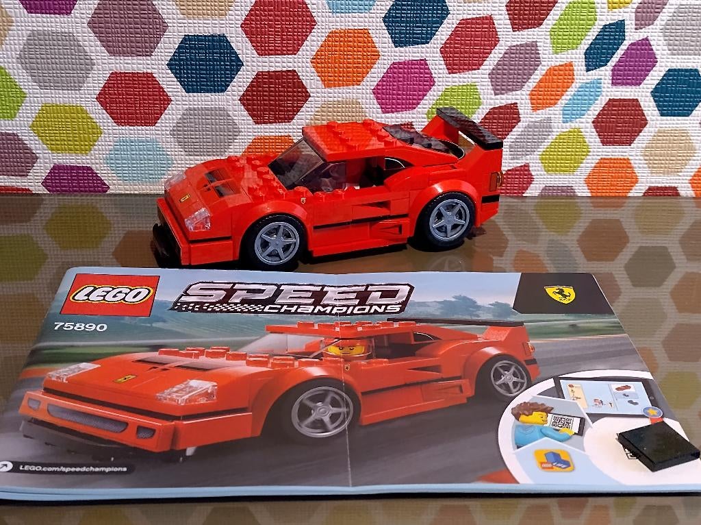 LEGO 75890 Speed Champions - Ferrari F40 Competizione, Compleet, Lego, Zo goed als nieuw, Complete set