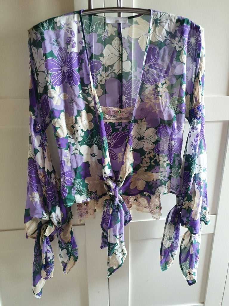 Vintage,ongedragen!Schitterende blouse+top,Laltramoda,kralen, Kleding | Dames, Maat 38/40 (M), Overige kleuren, Laltra moda, Nieuw