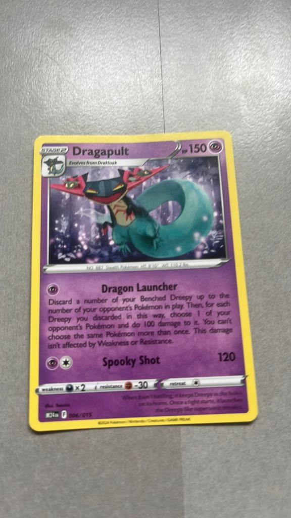 Pokémon Kaart Dragapult (006/015) - Zo goed als nieuw, Ophalen of Verzenden, Zo goed als nieuw, Losse kaart
