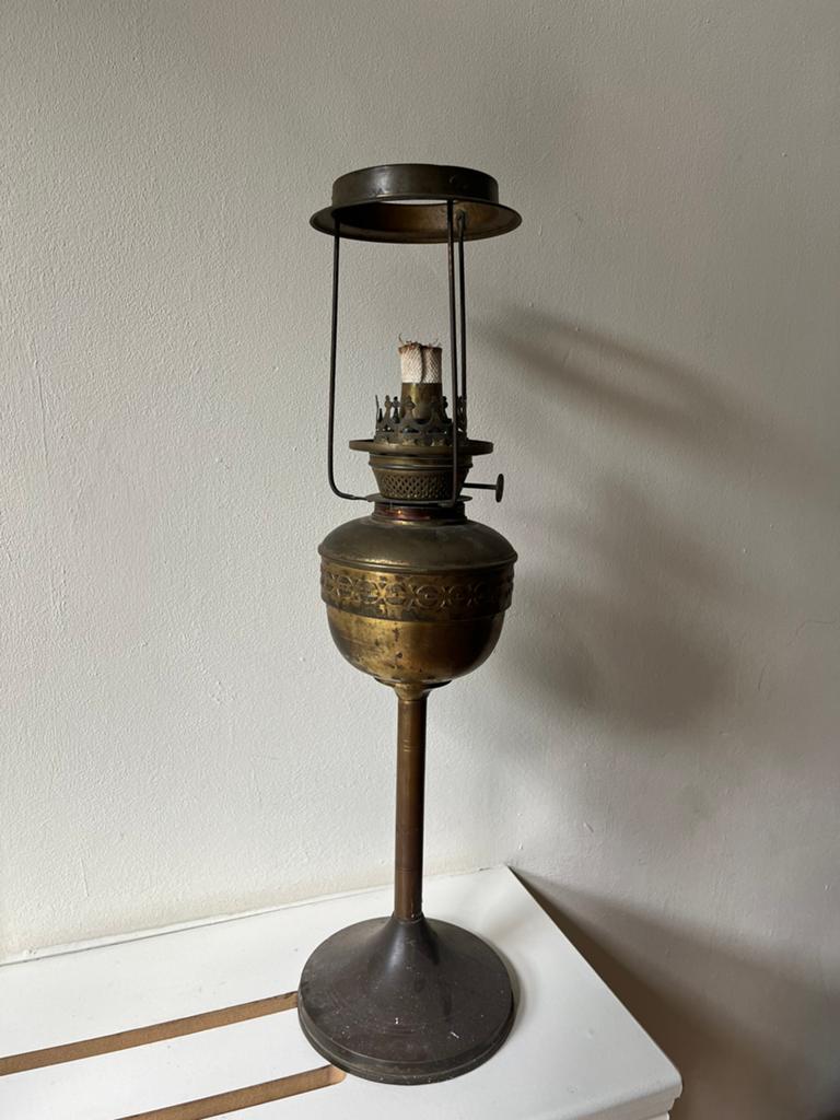Koperen olielamp, Antiek en Kunst, Ophalen of Verzenden