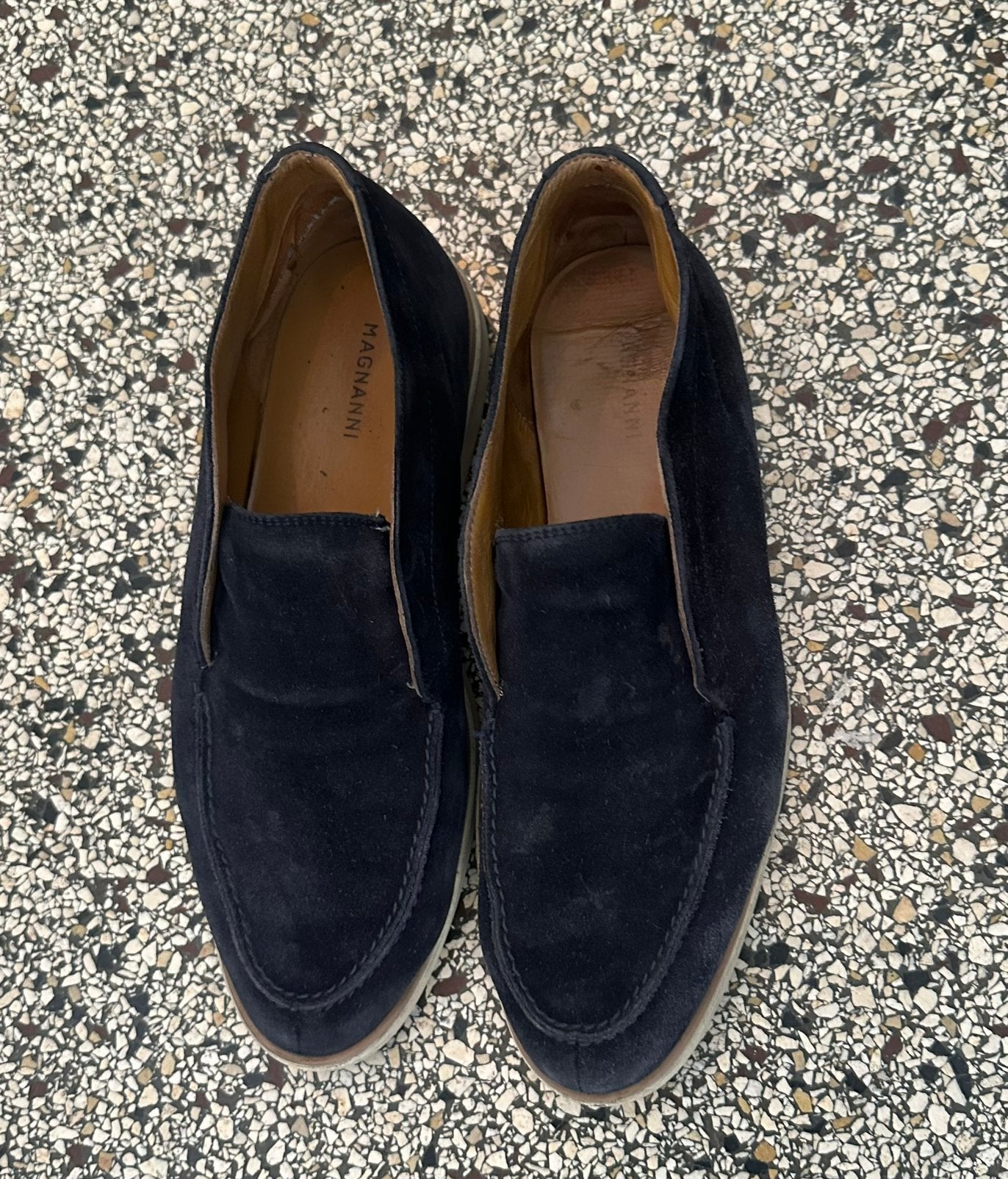 Blauwe suede heren instapper, Ophalen of Verzenden, Gedragen, Blauw