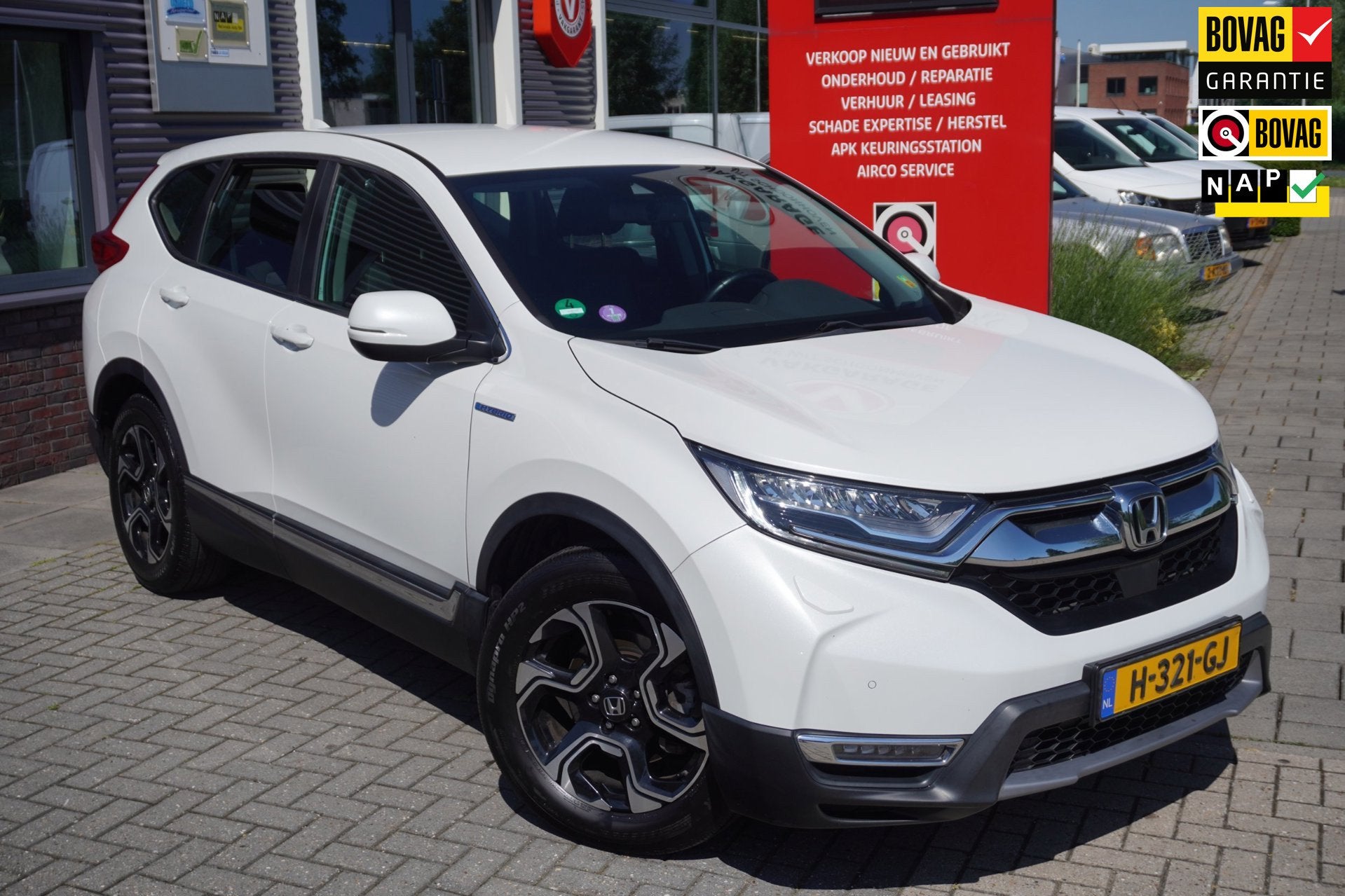 Honda CR-V 2.0 Hybrid Elegance / Incl winterbanden / Carplay, Stof, Gebruikt, Wit, Origineel Nederlands